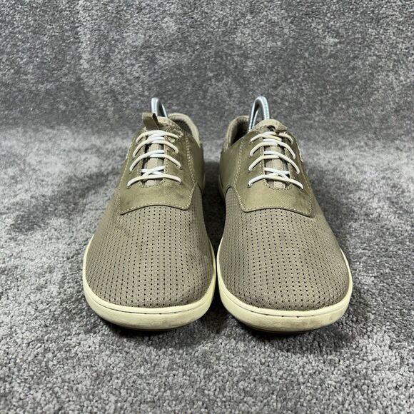 OluKai Nohea Moku 10283-1020 Mens Size 9 Taupe Boat Beach Slip On Shoes Used - Picture 3 of 11